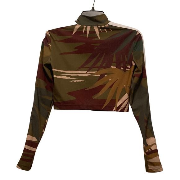 NWT RARE PALM ANGELS Jungle Long Sleeve Cropped Zip Up Track Jacket - Picture 9 of 9